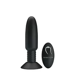 Для xtra pleasure Plug Black - Анальна пробка з вібрацією Pretty Love Beaded, 14,6х3,6 см, чорний