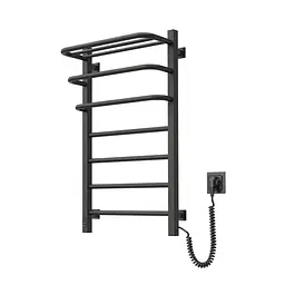 Електрична рушникосушка Navin Fortis 480x800 Sensor права чорний муар 12-228153-3680, Чорний матовий, Праве, Електронний