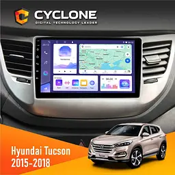 Штатна магнітола Hyundai Tucson 3 2015-2018 Cyclone C9-011 4x64, DSP Cyclone (НФ-00007017)