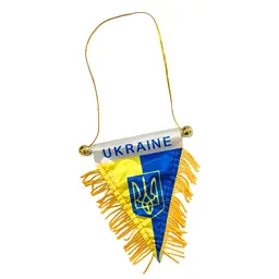 Вимпел трикутний Україна 8 × 12 см на присоску