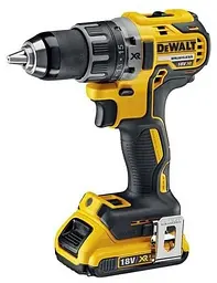 DeWALT Шурупокрут-дриль акумуляторний XR Li-Ion 18В акб 2х2А·рік 70Нм 550-2000об/хв кейс, ЗП 1.5кг