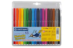 Набір фломастерів Centropen 18 кольорів на водній основі з наконечником 1,0 мм у кейсі (7790/18ТП)