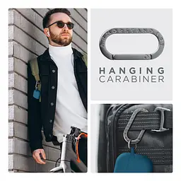 Силіконовий чохол для навушників Apple AirPods 3, Hang Case, синій, ультратонкий захисний кейс товщиною 2 мм, захист від подряпин, пилу та ударів, компактний, з карабіном для кріплення, ArmorStandart (ARM60310) - мініатюра 6