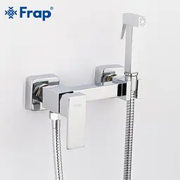 Змішувач для гігієнічного душу зовнішнього монтажу 150 мм Frap F7504, хром, Хром - мініатюра 2