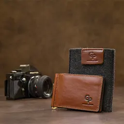 Чоловічий шкіряний зажим для грошей GRANDE PELLE 12х8х0,7 см acs0018630 - мініатюра 8