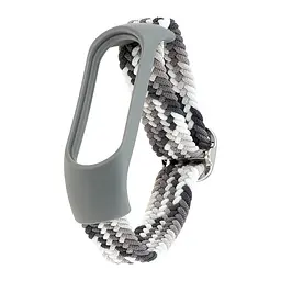 Ремінець Braided Buckle Enhanced Mi Band 3/4/5/6/7 Gray White