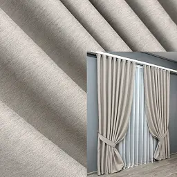 Комплект штор VR-Textil Eclipse блекаут 2 шт 100x270 см попелястий (1818ш)