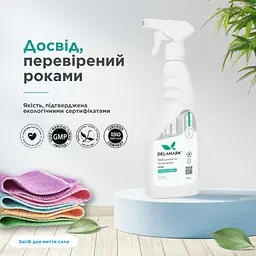 Засіб для миття скла Delamark зі свіжим ароматом 0.5 л (4820152330635) - мініатюра 2