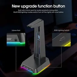 Підставка для навушників Onikuma ST-2 RGB Black [173110] - мініатюра 6