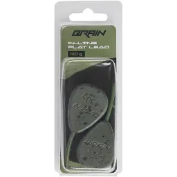 Грузило Brain In-Line Flat Lead 130g 2шт/уп Green - мініатюра 2