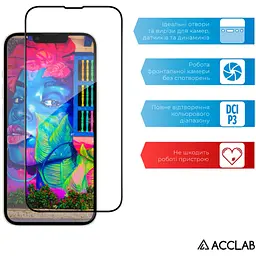 Скло захисне ACCLAB Full Glue Apple iPhone 16E Black (1283126614279) - мініатюра 5