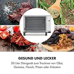 Дегідратор-сушарка для овочів фруктів Klarstein Mega Jerky 650 Вт 35-80°C (10035927) - мініатюра 9