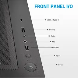 Корпус SAMA V40 без БЖ (V40-BKADA6X1-GL) Black - мініатюра 12
