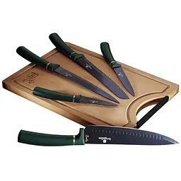 Набір ножів з обробною дошкою Berlinger Haus Emerald Collection (BH-2551)