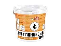 Лак акриловий DIVOFIX панельний 0,9л глянцевий для деревини