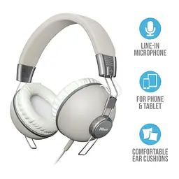 Навушники Trust Noma Over-Ear Mic Retro Ivory (22636) - мініатюра 5