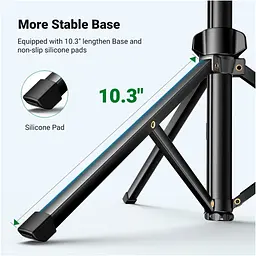Штатив Ugreen LP680 Selfie Stick Tripod with Bluetooth Remote Black (15609) - мініатюра 5