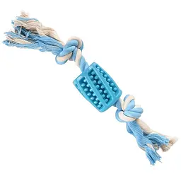 Flamingo Lindo Tube With Rope фламинго линдо трубка с канатом іграшка для собак Блакитний 4.5х4.5х30 см