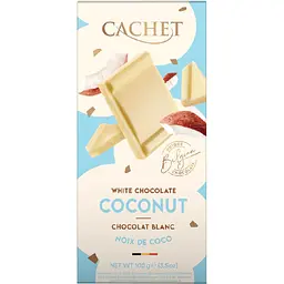 Шоколад Cachet Coconut White білий з кокосом 100 г
