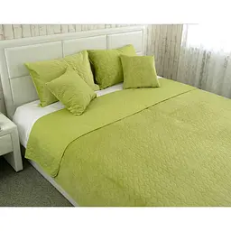 Декоративне покривало Руно VeLour Green banana, 220x150 см, зелений (360.55_Green banana) - мініатюра 2