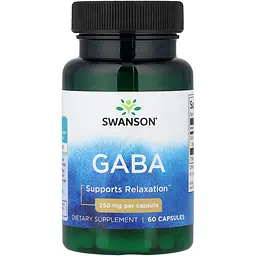 Гама-аміномасляна кислота Swanson GABA 250 мг 60 капсул