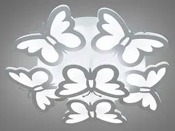 Люстра світлодіодна Diasha 8067/5+1WH Метелики 95W, біла, 47 см, для дитячої, коридору, спальні, кухні - мініатюра 2