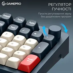 Механічна ігрова клавіатура GamePro MK-305-BL Asgard Drakkar Keychron Super Red Switch Bluetooth 5.2/2.4 ГГц/USB Blue - мініатюра 15