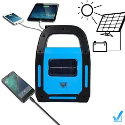 Акумуляторний LED ліхтар прожектор із сонячною панеллю та бокова COB лампа USB вихід CATA CT-9955+Solar - мініатюра 8