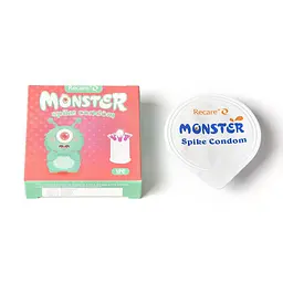 Насадка на член Recare Turquoise Monster Spike Condom (презерватив з вусиками) - мініатюра 4