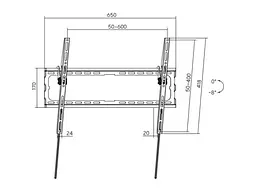 Настінне кріплення AGN 80-460T 37-80 Black (80-460T) - мініатюра 6