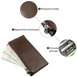 Практичний жіночий гаманець-клатч ST Leather 18841 коричневий - мініатюра 8