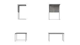 Стіл журнальний приставний Террі Комбо Ferrum-decor 345x662x440 Білий метал ДСП Бетон 16 мм (FRD-105149) - мініатюра 4