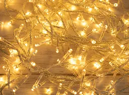 Новорічна тепла біла лед гірлянда 16 м Xmas LED 400 WW-1, новорічна лед гірлянда на ялинку (ST) - мініатюра 2