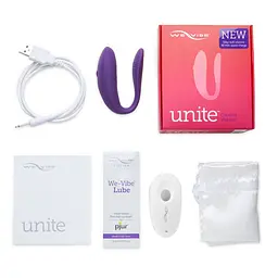 Недорогий вібратор для пар We-Vibe Unite Purple, однокнопковий пульт ДК - мініатюра 8