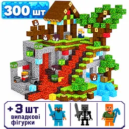 Магнітний конструктор Minecraft 300 шт по грі Майнкрафт Пошук скарбів Mk001028.3 - мініатюра 2