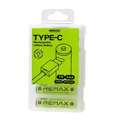 Акумулятори Remax AAA01 Rechargeable USB Lithium Battery 220mAh 2 pcs set - мініатюра 2