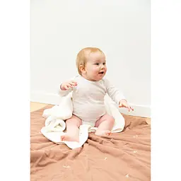 Рушник дитячий Childhome Terry Teddy 80x80 см з капюшоном білий (CCBCJMTB) - мініатюра 6