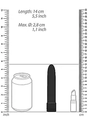 Міні-вібратор Natural Pleasure Biodegradable 5,5", 14 см (чорний) - мініатюра 2