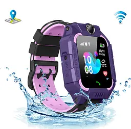 Дитячі розумні смарт годинник Q19 з камерою прослуховуванням Sim-картою Purple Black (16508) - мініатюра 4