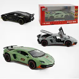Колекційна металева модель автомобіля Lamborghini Aventador LP 780-4 з інерцією, світлом та звуком 1:32 - мініатюра 8