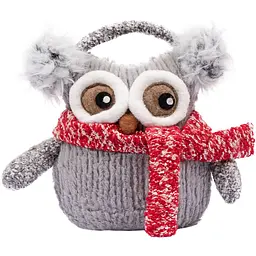 Новогодняя мягкая игрушка Novogod'ko Сова в наушниках 19 см (974007)