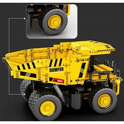 Конструктор Reobrix Mechanical Caterpillar 797 Кар'єрний самоскид з пультом (22025) [160325] - мініатюра 5