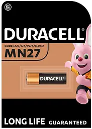 Спеціалізована лужна батарея Duracell MN27 12V, (A27/27A/V27A/8LR732), 1 шт (5260619)