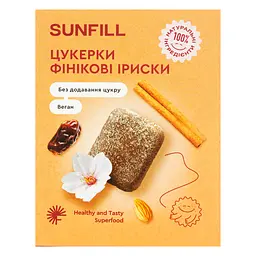 Уцінка. Цукерки Sunfill Фінікові іриски 73 г