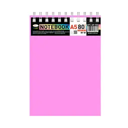 Блокнот А5 В-БП5-80(Pink) 80 аркушів пружина зверху