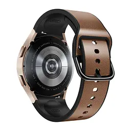 Браслет West для Samsung Galaxy Watch 5 - коричнево-чорний ширина кріплення 20мм силікон-шкіра Watchbands (W17-6WB12300660) - мініатюра 2