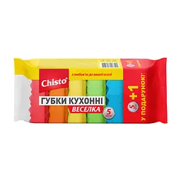 Губки кухонні Chisto Веселка 6 шт. (4823098407522)