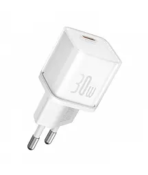 Мережевий зарядний пристрій Baseus GaN5S Fast Charger 1C 30 W EU P10162504213-00 Білий