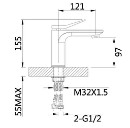 Змішувач для раковини Qtap Presto Chrome/White QTPRE270CRW45576 - мініатюра 4