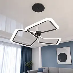 Чорна підвісна LED люстра з 3 великими квадратними контурами Artlight 2406-3DL-BK